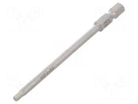 Screwdriver bit | Hex Plus key | HEX 3mm | 1/4" | Overall len: 89mm