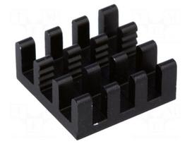Heatsink: extruded | BGA | black | L: 14mm | W: 14mm | H: 6mm | 29K/W