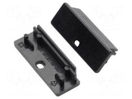 Cap for LED profiles | black | 20pcs | ABS | WIDE24