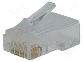Connector: RJ45 | plug | PIN: 8 | Cat 6 | 8p8c | for cable | IDC,crimped