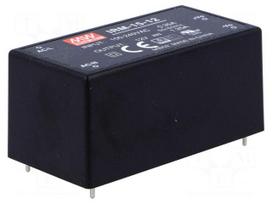 Converter: AC/DC | 15W | Uin: 85÷264VAC,120÷370VDC | Uout: 12VDC | 82%