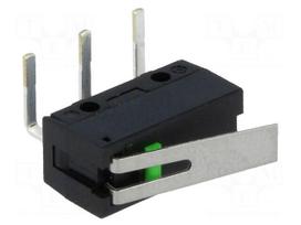 Microswitch SNAP ACTION | 0.1A/6VDC | with lever | SPST-NO | Pos: 2