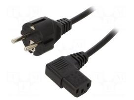 Cable | 3x1mm2 | CEE 7/7 (E/F) plug,IEC C13 female angled right