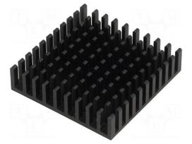 Heatsink: extruded | black | L: 40mm | W: 40mm | H: 10mm | aluminium