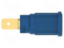 Laboratory connector: 4mm banana | socket | 1kV | 32A | blue | 34.8mm