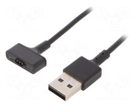 Cable: for smartwatch charging | Fitbit | 1m | 1A | black