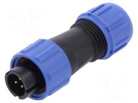 Connector: circular | plug | male | PIN: 3 | IP68 | SP11 | 4÷6.5mm | 5A | 180V