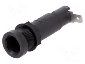 Fuse holder | 5x20mm,6.3x32mm | 10A | 250VAC | FEU | medical | on panel