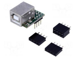 Module: USB | UART | -40÷85°C | 3.3÷5.25VDC | pin strips,USB B