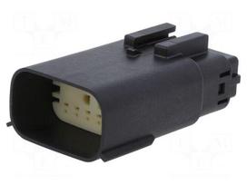 Connector: wire-wire | plug | male | PIN: 12 | crimped | black | 3.5mm