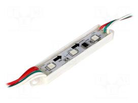 LED | RGB | 120° | No.of diodes: 3 | Case (mm): 5050 | 64mA | PLCC6 | SMD