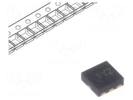 Diode: TVS array | 6.6V | 5A | unidirectional | ESD | DFN6 | Ch: 2