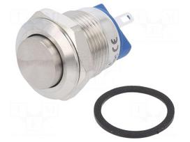 Switch: vandal resistant | Pos: 2 | SPST-NO | 2A/36VDC | IP65 | OFF-(ON)
