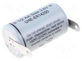 Battery: lithium | 1/2AA | 3.6V | 1200mAh | non-rechargeable | 1pcs.