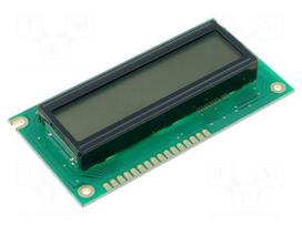 Display: LCD | alphanumeric | FSTN Positive | 16x2 | grey | LED | PIN: 16