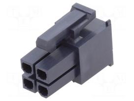 Connector: wire-wire/PCB | plug | female | PIN: 4 | Mini-Fit Jr | 600V