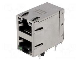 Connector: RJ45 | socket | PIN: 8 | Cat 5e | shielded,with LED | 8p8c