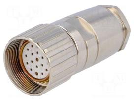 Connector: M23 | plug | PIN: 19(3+16) | female | soldering | for cable