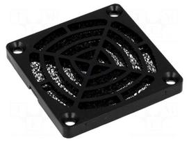 Guard | plastic | 60x60mm | snap fastener,screw | with filter | 30ppi