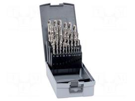 Drill set | for metal | high speed steel cobalt HSS-E | 25pcs.