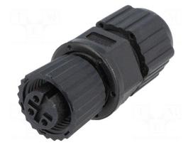 Connector: M12 | plug | PIN: 3 | female | M12 ALTW | 250V | straight | 4A