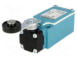Limit switch | lever R 46,5mm, plastic roller Ø19mm | NO + NC | 6A