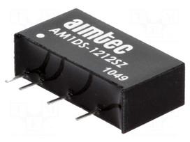 Converter: DC/DC | 1W | Uin: 10.8÷13.2VDC | Uout: 12VDC | Iout: 83mA