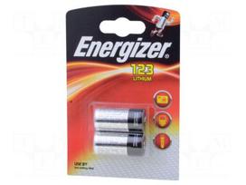 Battery: lithium | CR123A,R123 | 3V | non-rechargeable | Ø17x34.2mm
