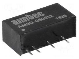 Converter: DC/DC | 3W | Uin: 4.5÷5.5VDC | Uout: 12VDC | Iout: 250mA | SIP7