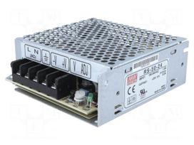 Power supply: switching | for building in,modular | 50W | 24VDC