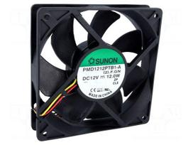 Fan: DC | axial | 12VDC | 120x120x25mm | 254.84m3/h | 54dBA | ball | 24AWG