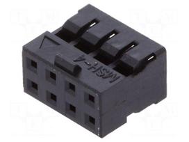 Connector: wire-wire/PCB | plug | female | PIN: 8 | Milli-Grid | crimped