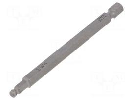 Screwdriver bit | hex key,spherical | HEX 4mm | 1/4"