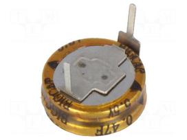 Supercapacitor | THT | 0.47F | 5.5VDC | ±20% | Ø11.5x6mm | -25÷70°C | EDLC