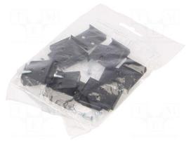 Flexible mounting plate W | black | 20pcs | stainless steel | WIDE24