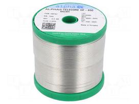 Tin | lead free | Sn96,5Ag3Cu0,5 | 1mm | 500g | reel | 217÷221°C | 2.2%
