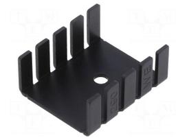 Heatsink: extruded | U | TO202,TO218,TO220 | black | L: 30mm | W: 25.4mm