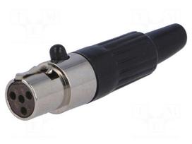 Connector: XLR mini | plug | female | PIN: 4 | for cable | soldering
