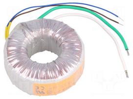 Transformer: toroidal | 100VA | 230VAC | 12V | 8.333A | Leads: cables