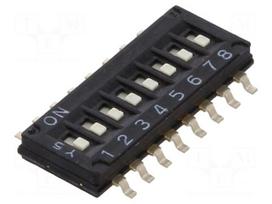 Switch: DIP-SWITCH | Poles number: 8 | ON-OFF | 0.025A/24VDC | Pos: 2