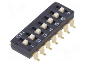 Switch: DIP-SWITCH | Poles number: 7 | ON-OFF | 0.025A/24VDC | Pos: 2
