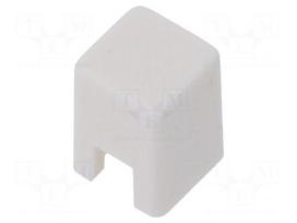 Button | push-in | 5.5mm | -25÷70°C | square | white | 4x4mm
