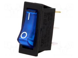 ROCKER | SPST | Pos: 2 | ON-OFF | 10A/250VAC | blue | R13-91-AC | 250V | 50mΩ