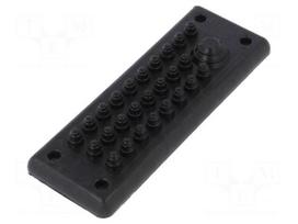 Multigate grommet | black | Holes no: 27 | -40÷90°C | IP55
