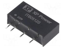 Converter: DC/DC | 1W | Uin: 5VDC | Uout: 12VDC | Iout: 83.3mA | SIP | THT