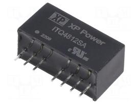 Converter: DC/DC | 6W | Uin: 18÷75VDC | Uout: 12VDC | Iout: 500mA | SIP8