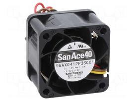 Fan: DC | axial | 12VDC | 40x40x28mm | 54m3/h | 64dBA | ball | 25000rpm
