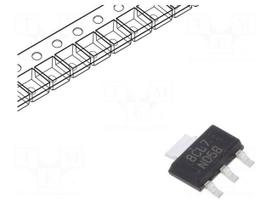 IC: voltage regulator | LDO,fixed | 3.3V | 0.8A | SOT223 | SMD | ±3% | Ch: 1