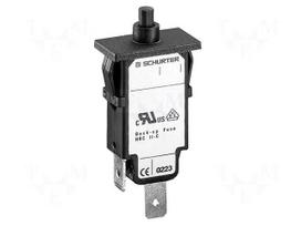 Circuit breaker | Urated: 240VAC | 48VDC | 3A | SPST | Poles: 1 | SNAP-IN
