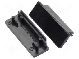 Cap for LED profiles | black | 20pcs | ABS | WIDE24
